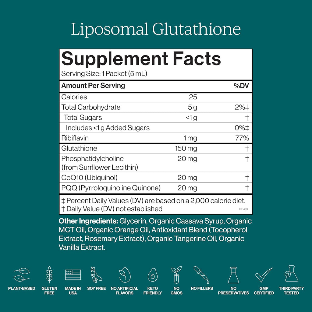 Liposomal Glutathione Supplement - 1 Month's Supply